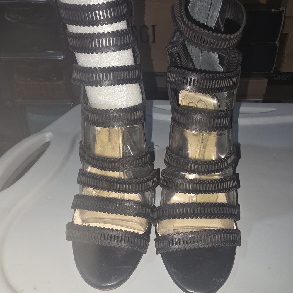 Jessica Simpson Black Strappy Heels